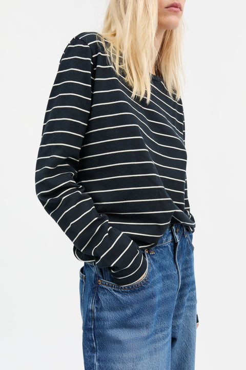 Loui Bluse (Navy/White Stripe)