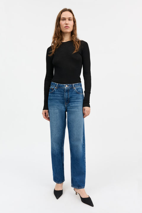 Allison Cropped Jeans (Vintage Washed Blue)