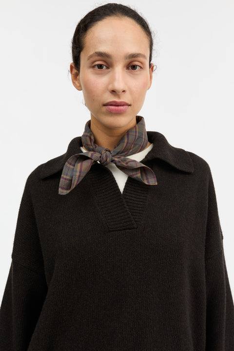 Pluie Scarf (Green/Red Check)