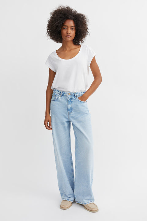 Willow Wide Jeans (Worn Light Blue)