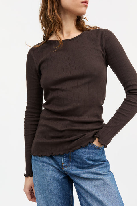 Edie Bluse (Dark Brown)