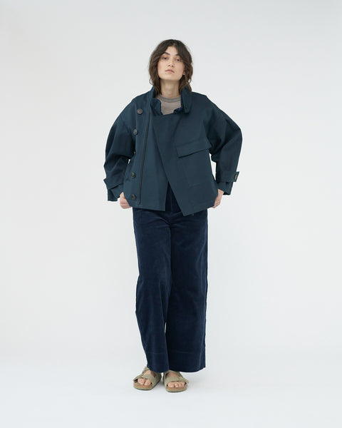 Water Resistant Trench Jacket (Navy)