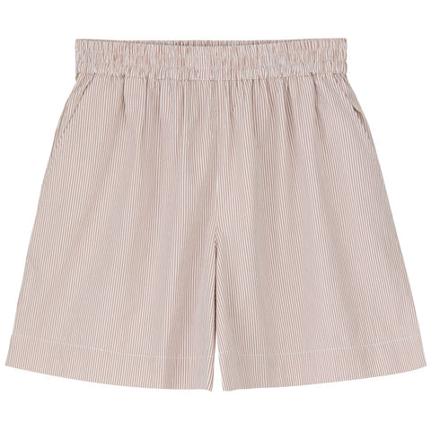 Edgar Shorts (Warm Beige/White Stripe)