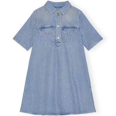 Ganni - Heavy Denim Mini Kjole (Tint Wash)