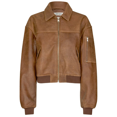 Oval Square - Rocky Leather Bomber Jakke (Used Brown)