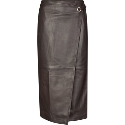 Oval Square - Reflection Leather Skirt