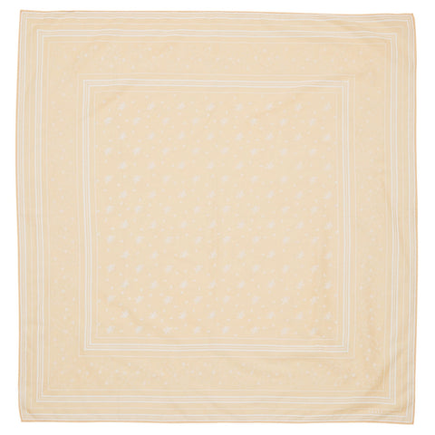 Classic Scarf 90x90 (Light Peach/White)