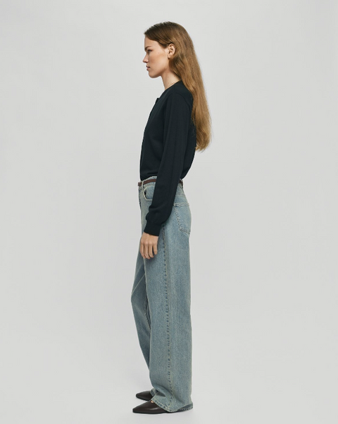 Bine Ada Relaxed Long Jeans (Sand Blue Wash)
