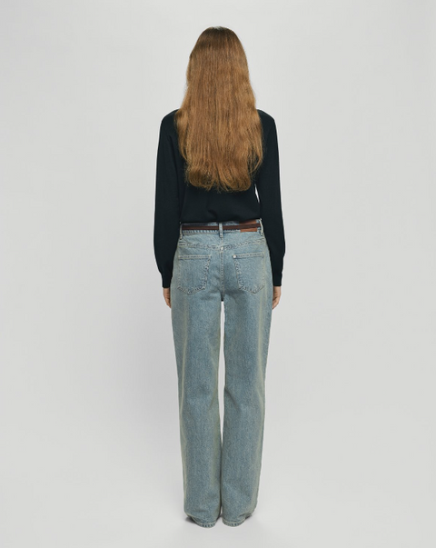 Bine Ada Relaxed Long Jeans (Sand Blue Wash)