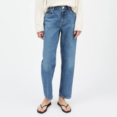 Allison Cropped Jeans (Slouchy Blue)