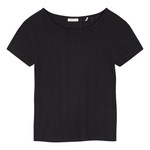 Anna Cap Sleeve Tee (Black)
