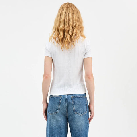 Anna Cap Sleeve Tee (Optic White)