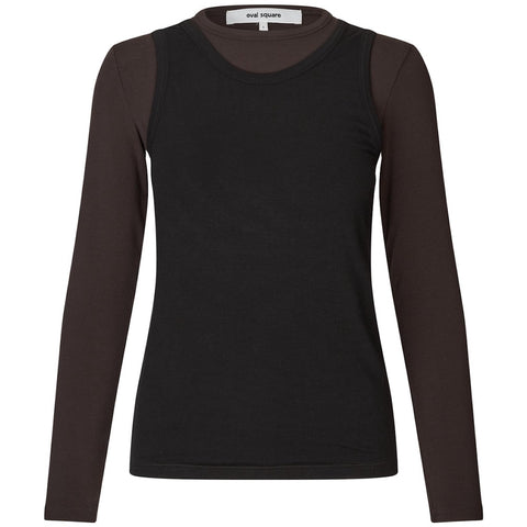 Bibi Bluse (Black/Brown)