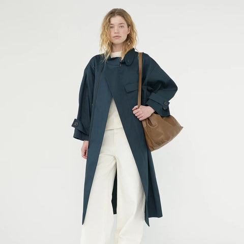 Water Resistant Trench Coat (Navy)