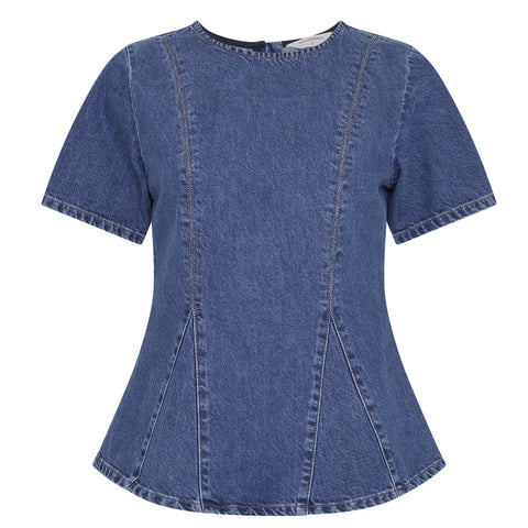 Turig Alena Bluse (Mid Blue Wash)