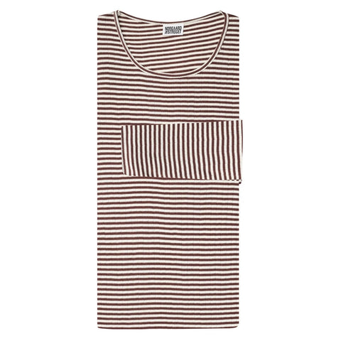 101 Fine Stripe Brown/Ecru (Alm Længde)