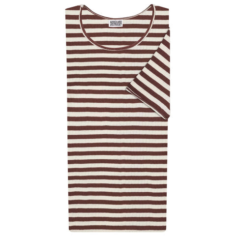 101 Short Sleeve Broadway (Brown/Ecru)