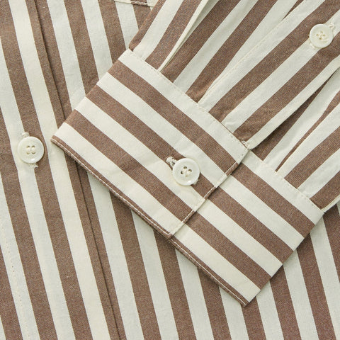 Edgar Skjorte (Brown/Ecru Stripe)