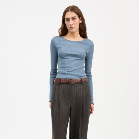 Edie Bluse (Faded Blue)