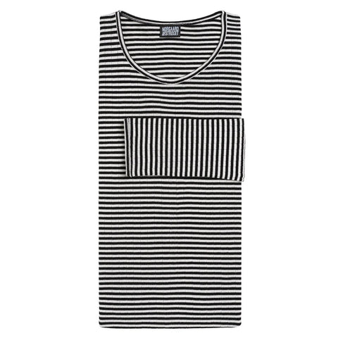 101 Fine Stripe Black/Ecru (Alm Længde)