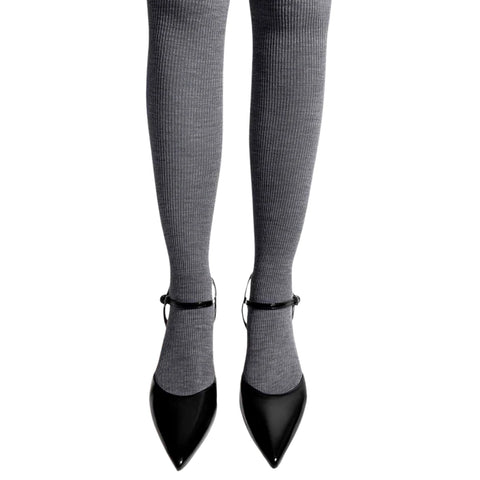 Mrs. Merino Uld Strømpebukser (Light Grey)