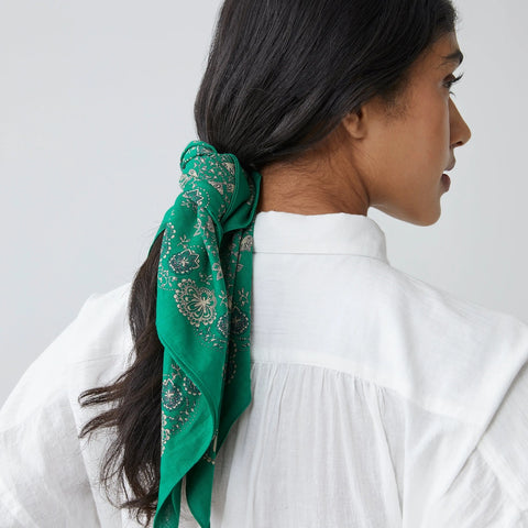 Milan Cotton Scarf N°675 (Oxford Green)