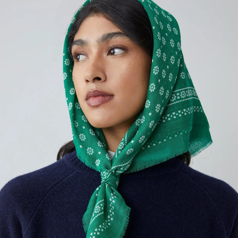 Wool Foulard no.676 (Oxford Green)