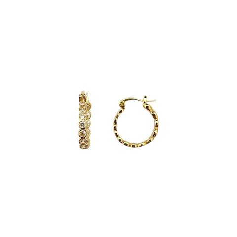 Elva Crystal Hoops (Guld)