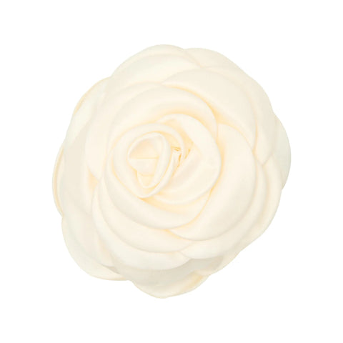 Pico - Giant Satin Rose Hårklemme (Ivory)