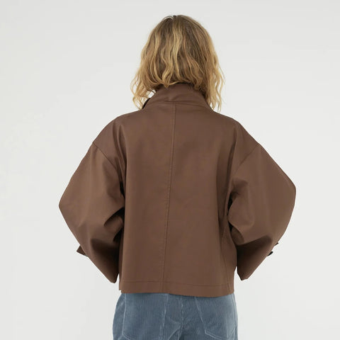 Water Resistant Trench Jacket (Dusty Brown)