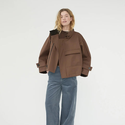 Water Resistant Trench Jacket (Dusty Brown)