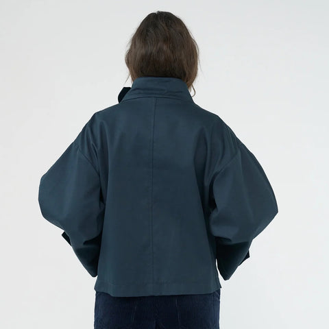 Water Resistant Trench Jacket (Navy)