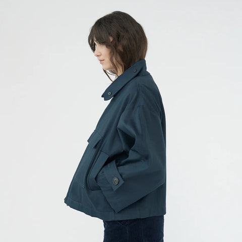 Water Resistant Trench Jacket (Navy)