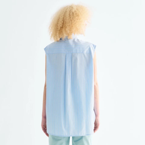 Brooklyn Top (Blue Pinstripe)
