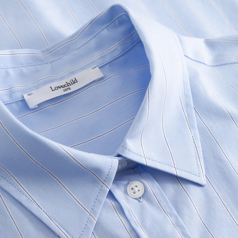 Brooklyn Top (Blue Pinstripe)
