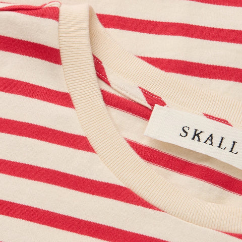 Marron Regular Tee (Off White/Red Stripe)