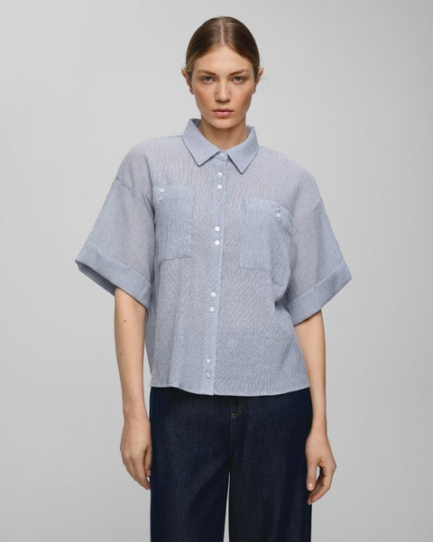 Kinley Skjorte ( Oceana/White)