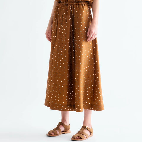 Sallie Nederdel (Dot Print Caramel)
