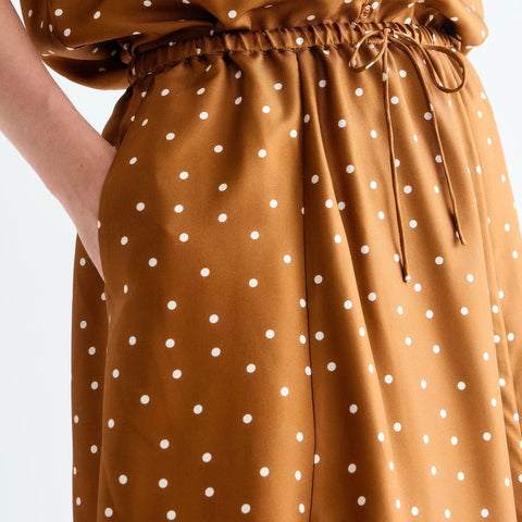 Sallie Nederdel (Dot Print Caramel)