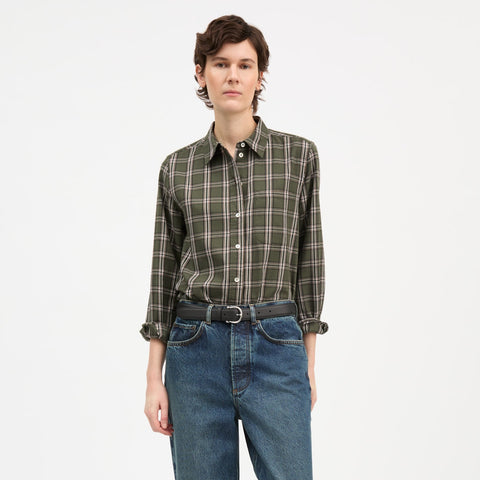 Nico Skjorte (Green/White Check)