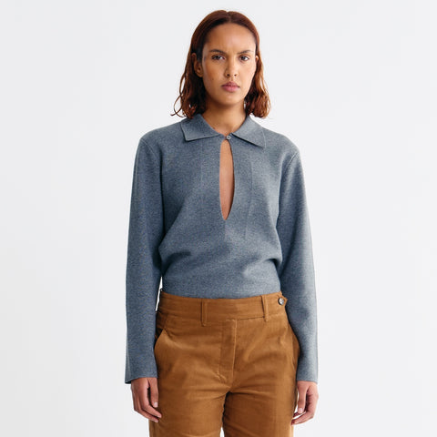 Salma Bluse (Grey Melange)