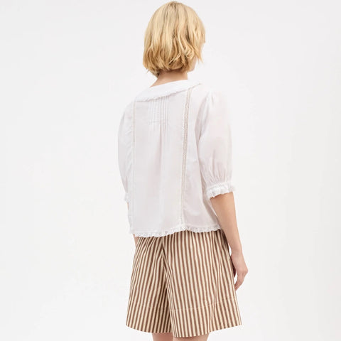 Vetiver Shorts (Brown/Ecru Stripe)
