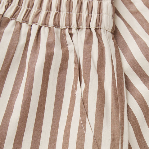 Vetiver Shorts (Brown/Ecru Stripe)
