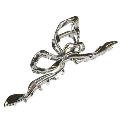 Pico - Metallic Bow Hårklemme (Silver)