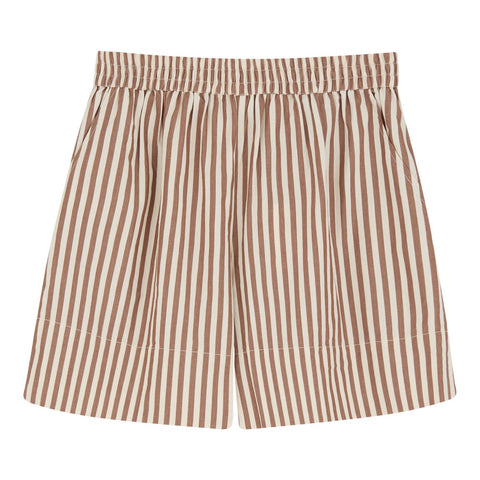 Vetiver Shorts (Brown/Ecru Stripe)
