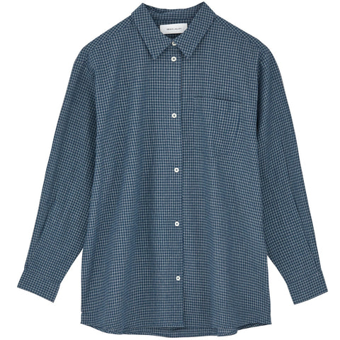 Edgar Skjorte (Blue/Cream Mini Check)