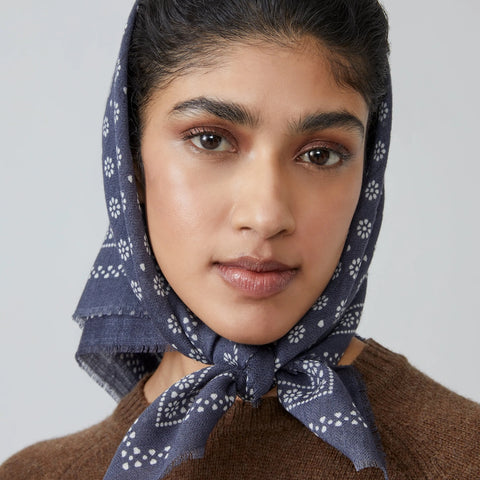 Wool Foulard no.676 (Slate Grey)