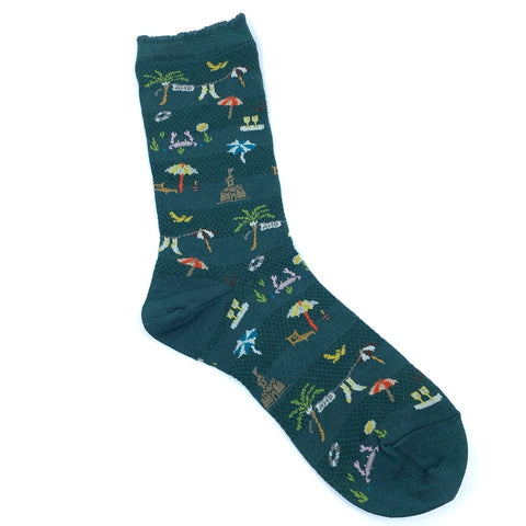 Summer Beach Strømper (Green)