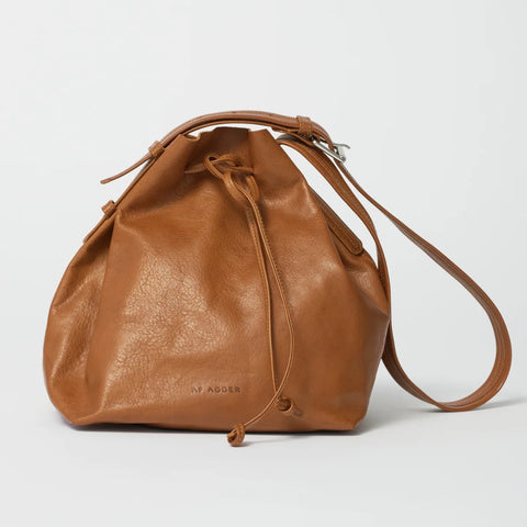 Leather Bucket Bag (Cognac)