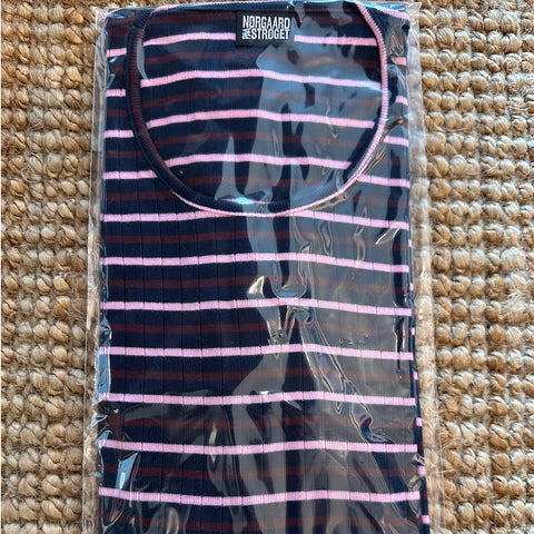 101 Tricolore Marine/Aubergine/Pink (Alm Længde)